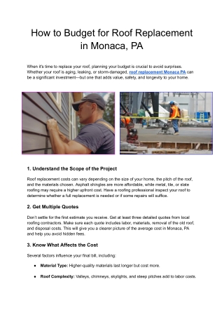 Trusted Roof Replacement in Monaca, PA | Steel Town Home Improvements