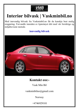 interi r bilvask vaskminbil no