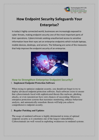 how endpoint security safeguards your enterprise