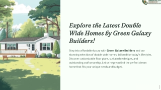 explore the latest double wide homes by green