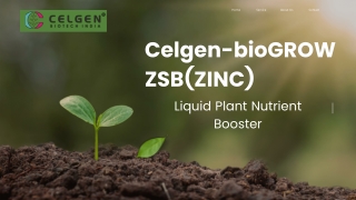 Enhance Crop Growth with Celgen BioGrow ZSB Liquid Biofertilizer