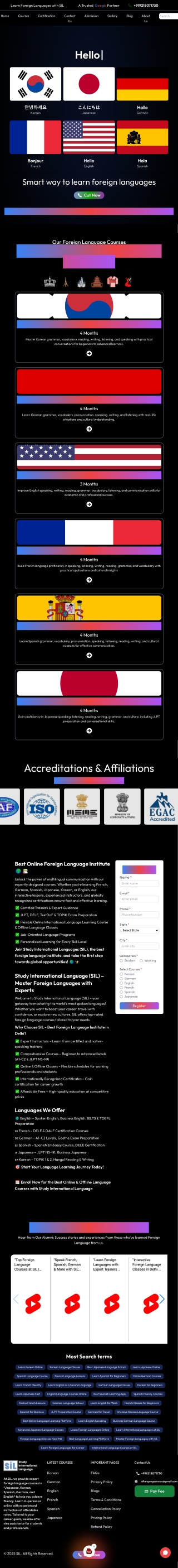 "Top-Rated Institute for Foreign Language Learning"