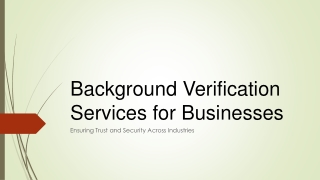 background verification services for businesses