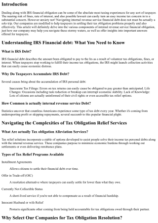 Navigating IRS Financial Debt: How Our Companies Can Easily Settle Your Income T