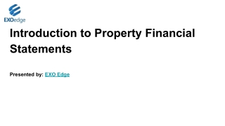 Introduction to Property Financial Statements