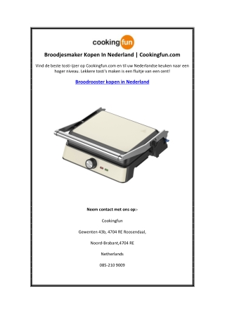 broodjesmaker kopen in nederland cookingfun com