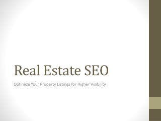 Real Estate SEO: Boost Rankings and Drive More Property Leads