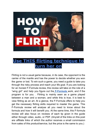Learn To Flirt with Women
