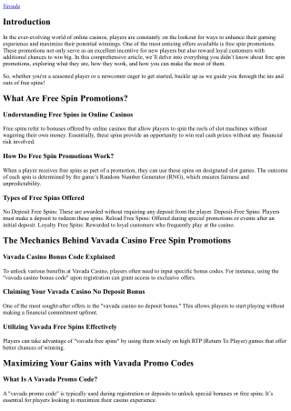 Everything You Didn’t Know About Free Spin Promotions