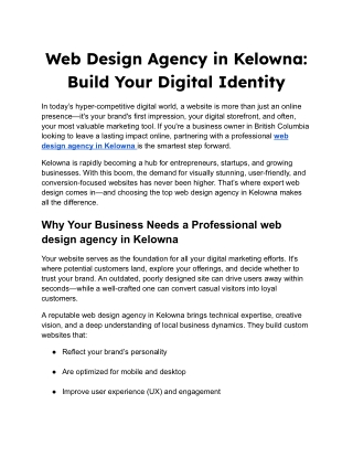 Web Design Agency in Kelowna_ Build Your Digital Identity
