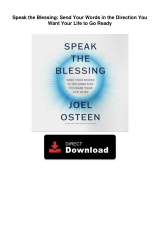 ebook-Speak-the-Blessing:-Send-Your-Words-in-the-Direction-You-Want-Your-Life-to