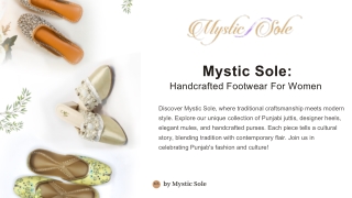 Mystic Sole Handcrafted Footwear For Women
