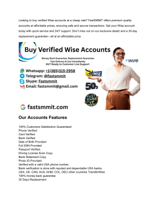looking to buy verified wise accounts at a cheap