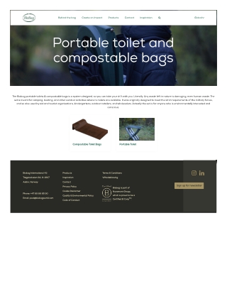Portable toilet and compostable bags