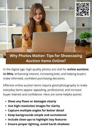 Why Photos Matter Tips for Showcasing Auction Items Online?