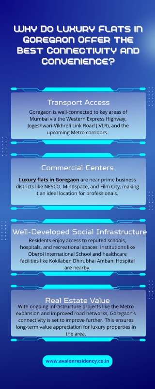 Why Do Luxury Flats in Goregaon Offer the Best Connectivity and Convenience?