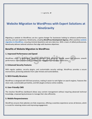 website migration to wordpress with expert