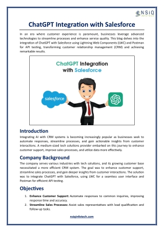 ChatGPT Integration with Salesforce