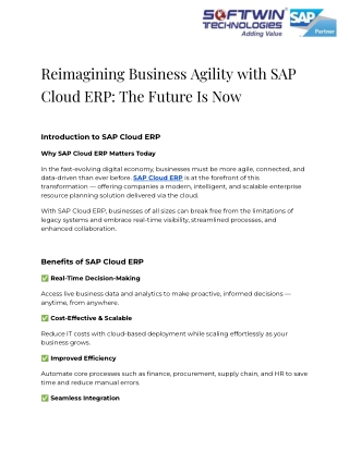 Reimagining Business Agility with SAP Cloud ERP_ The Future Is Now