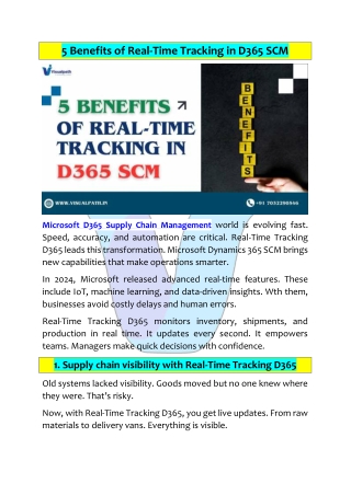 5 benefits of real time tracking in d365 scm