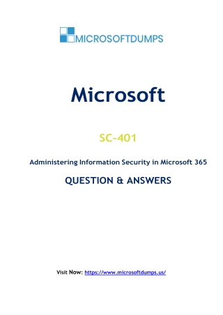 Why Smart Candidates Are Relying on SC-401 Exam Dumps for Microsoft Exam