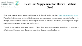 Hoof Supplement for Horses