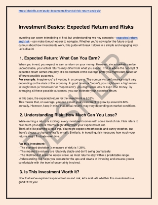 https desklib com study documents financial risk