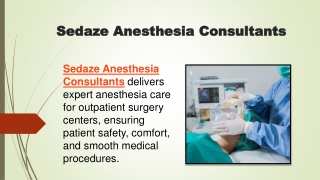 sedaze anesthesia consultants