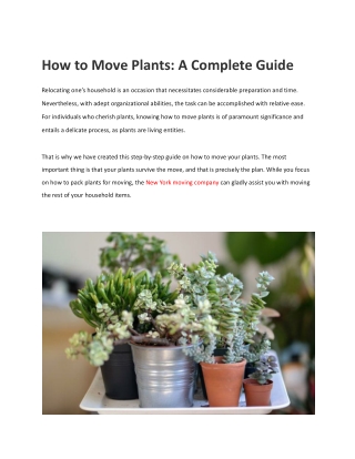 How to Move Plants_ A Complete Guide