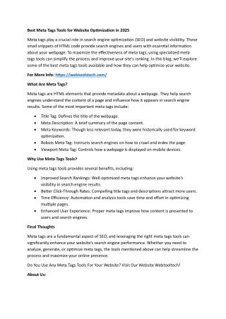 best meta tags tools for website optimization