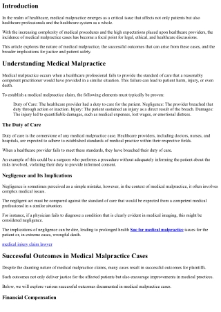 Justice Served: Successful Outcomes in Medical Malpractice Cases