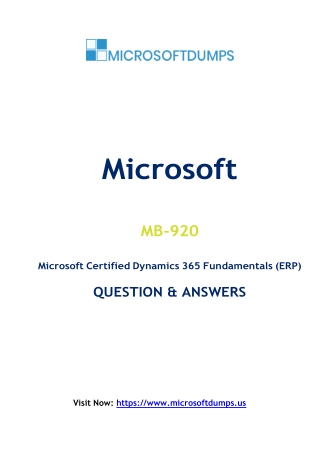 Why MB-920 Exam Dumps Could Be Your Path to Microsoft Certification Victory