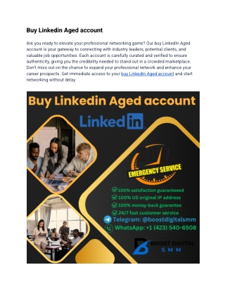 Buy Linkedin Aged account