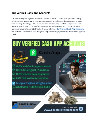 Buy Verified Cash App Accounts