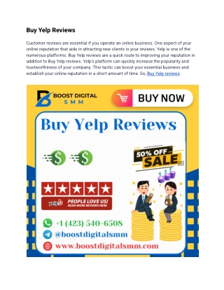 Buy Yelp Reviews