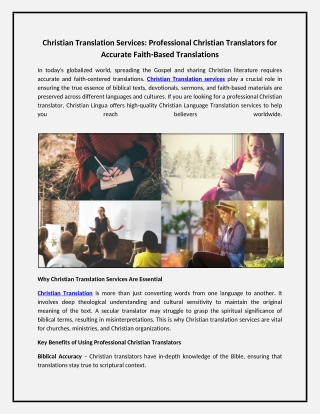 christian translation services professional