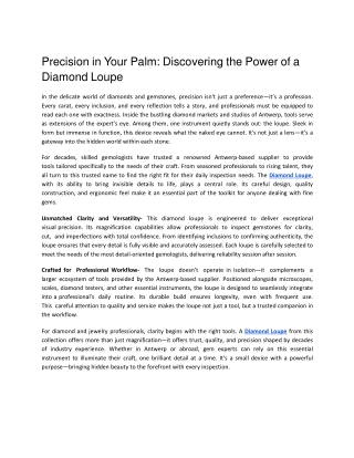 precision in your palm discovering the power