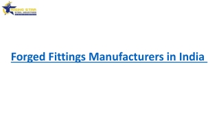 Forged Fittings Manufacturers in India 