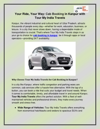 Cab Booking in Kanpur