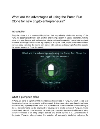 what are the advantages of using the pump
