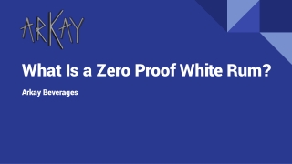 what is a zero proof white rum