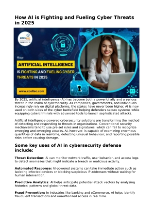 How AI is Fighting and Fueling Cyber Threats in 2025