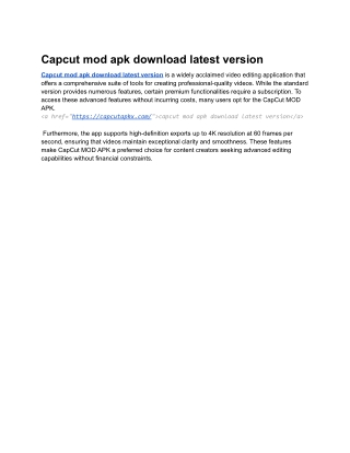 capcut mod apk download latest version