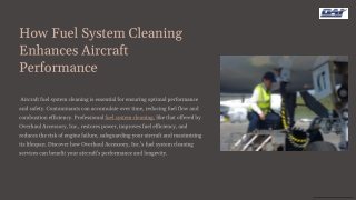How Fuel System Cleaning Enhances Aircraft Performance