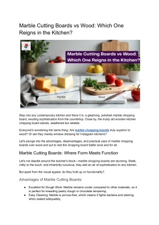 Marble Cutting Boards vs Wood_ Which One Reigns in the Kitchen