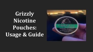 grizzly nicotine pouches usage guide