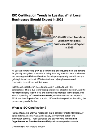 ISO Certification Trends in Lusaka_ What Local Businesses Should Expect in 2025