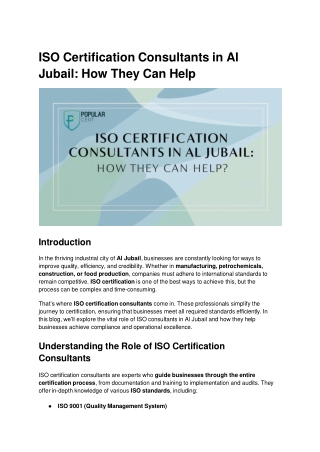 ISO Certification Consultants in Al Jubail_ How They Can Help (1)