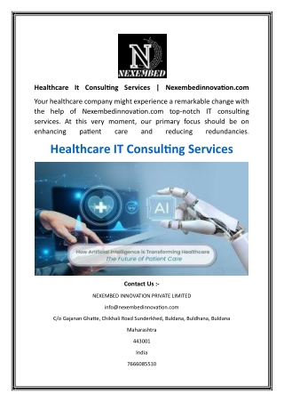 healthcare it consulting services