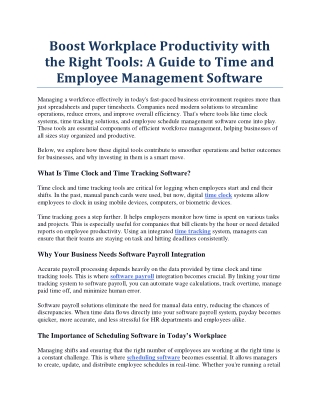 Boost Workplace Productivity with the Right Tools